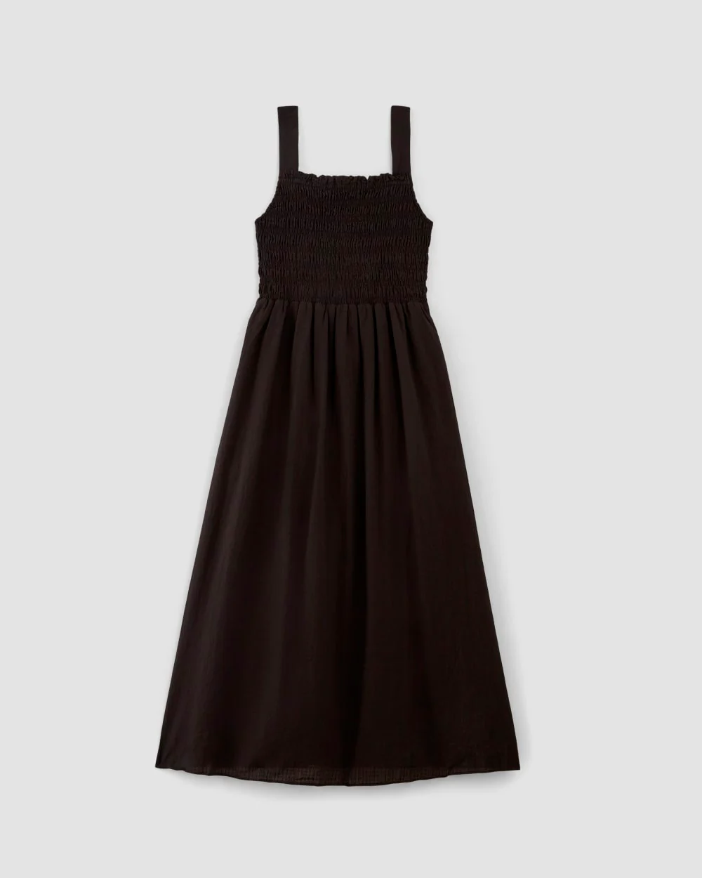 The Gauze Smock Dress | Black - Image 2