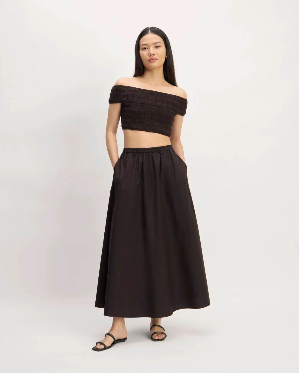 The Gauze Smock Top | Black - Image 3
