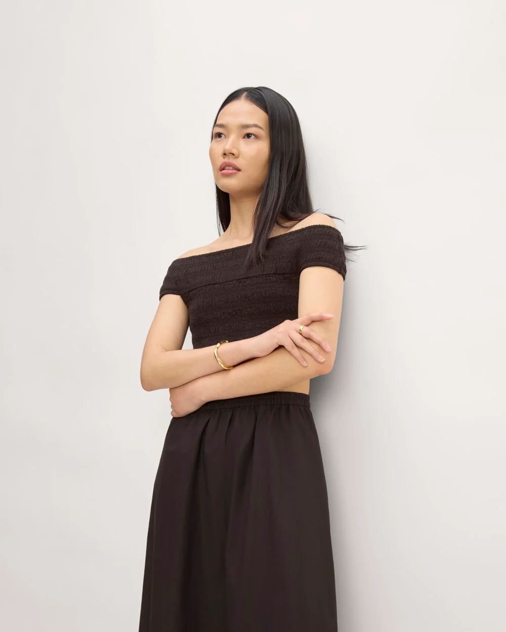 The Gauze Smock Top | Black - Image 4