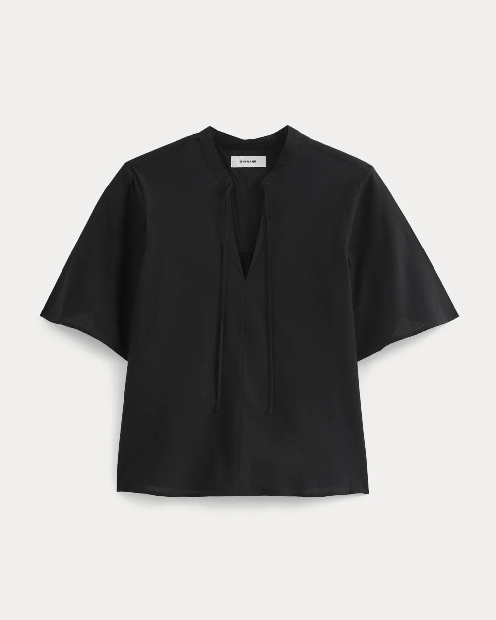 The Gauze Tie-Front Shirt | Black - Image 2