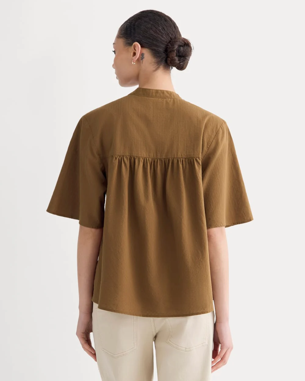 The Gauze Tie-Front Shirt | Toffee - Image 5