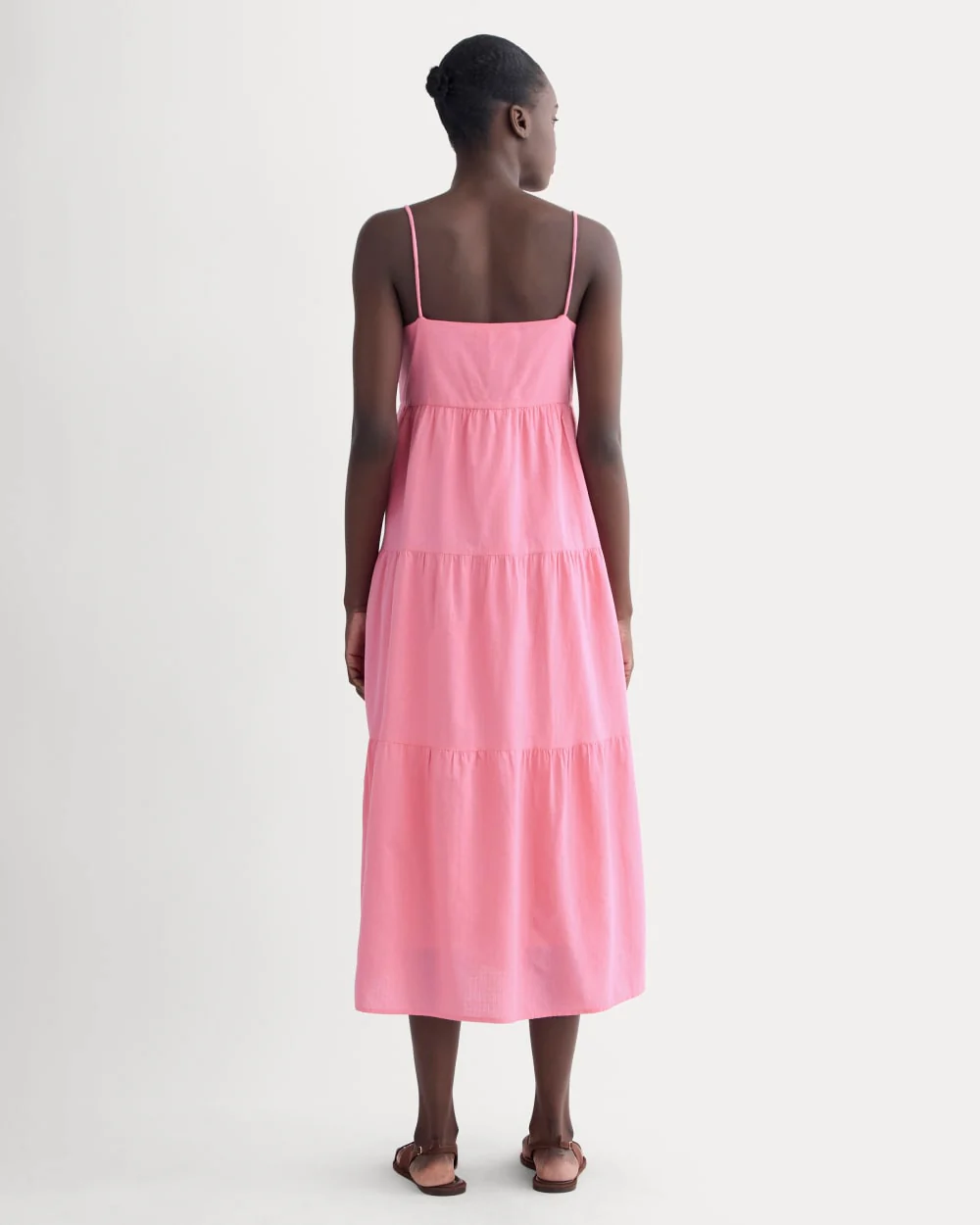The Gauze Tiered Dress | Deep Pink - Image 4