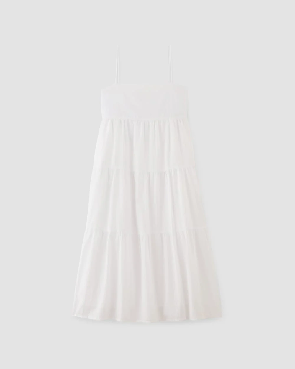 The Gauze Tiered Dress | White - Image 2