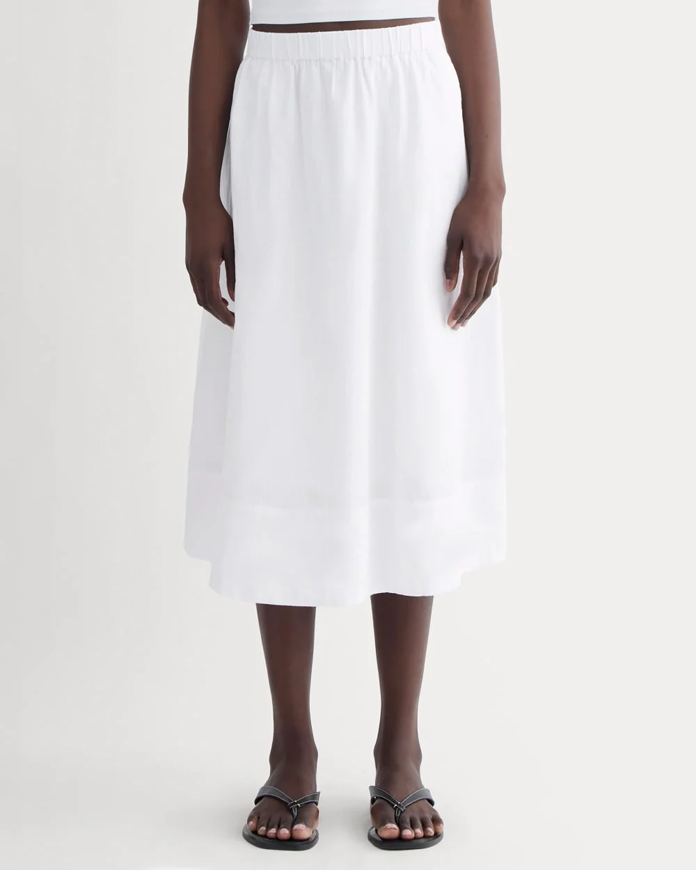 The Gauze Tiered Skirt | White - Image 3