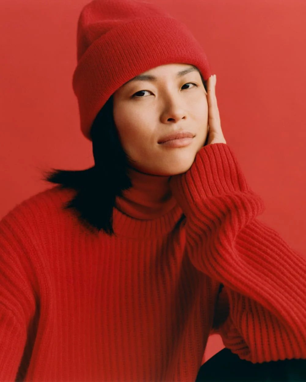 The Good Merino Wool Beanie  | Classic Red - Image 3