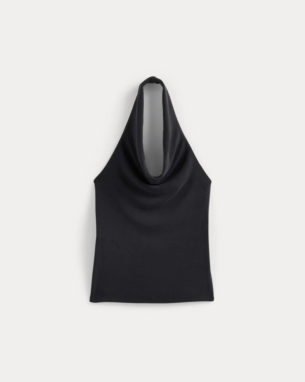 Halter Cowlneck Top in Butterknit | Black - Image 2