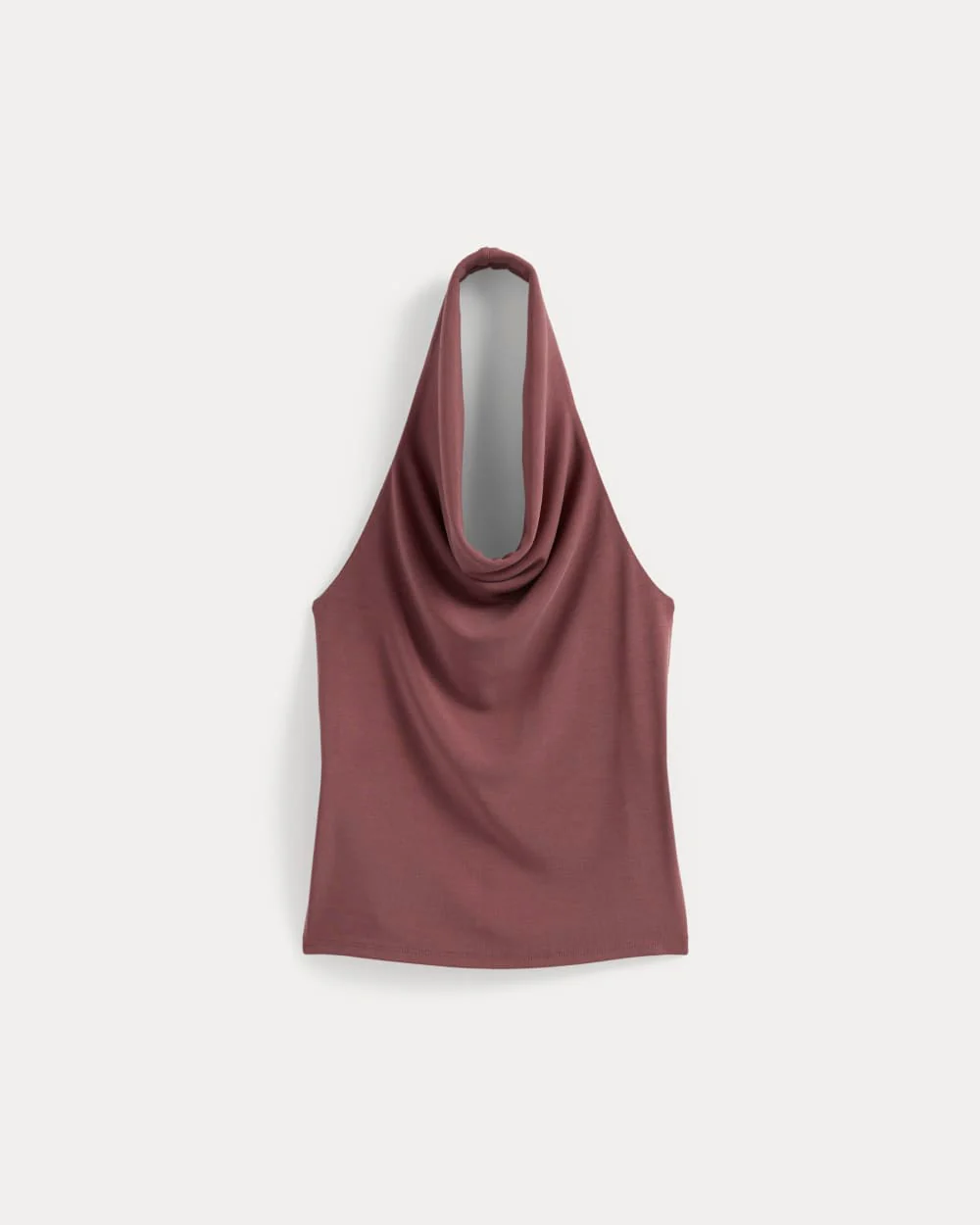 Halter Cowlneck Top in Butterknit | Washed Henna