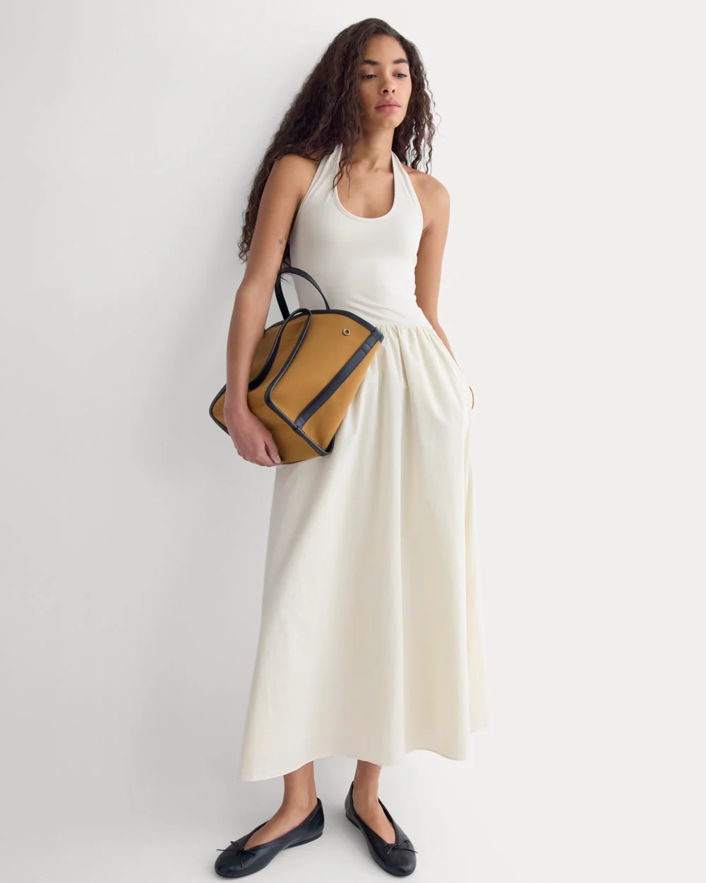 Halter Dress in Ultrasoft Cotton | Birch - Image 6