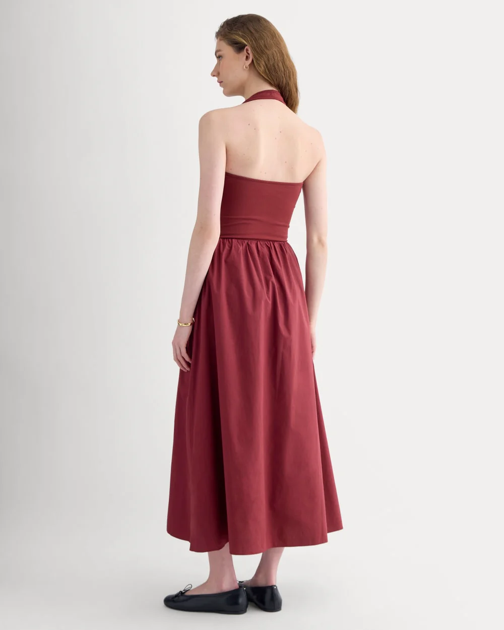 Halter Dress in Ultrasoft Cotton | Pomegranate - Image 4
