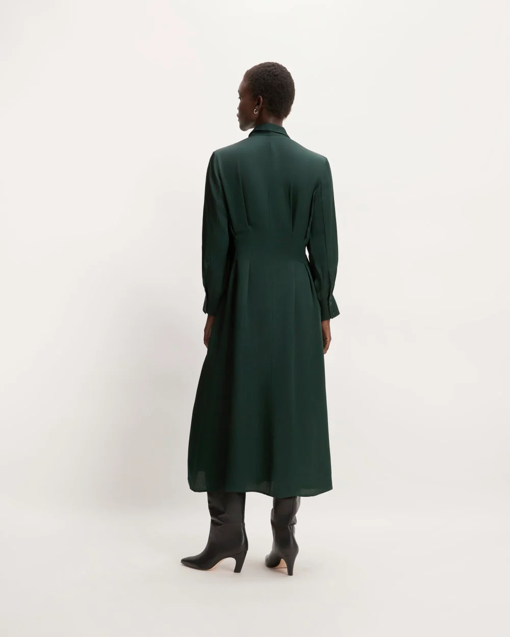 The Hammered Satin Shirt Dress | Scarab - Image 6
