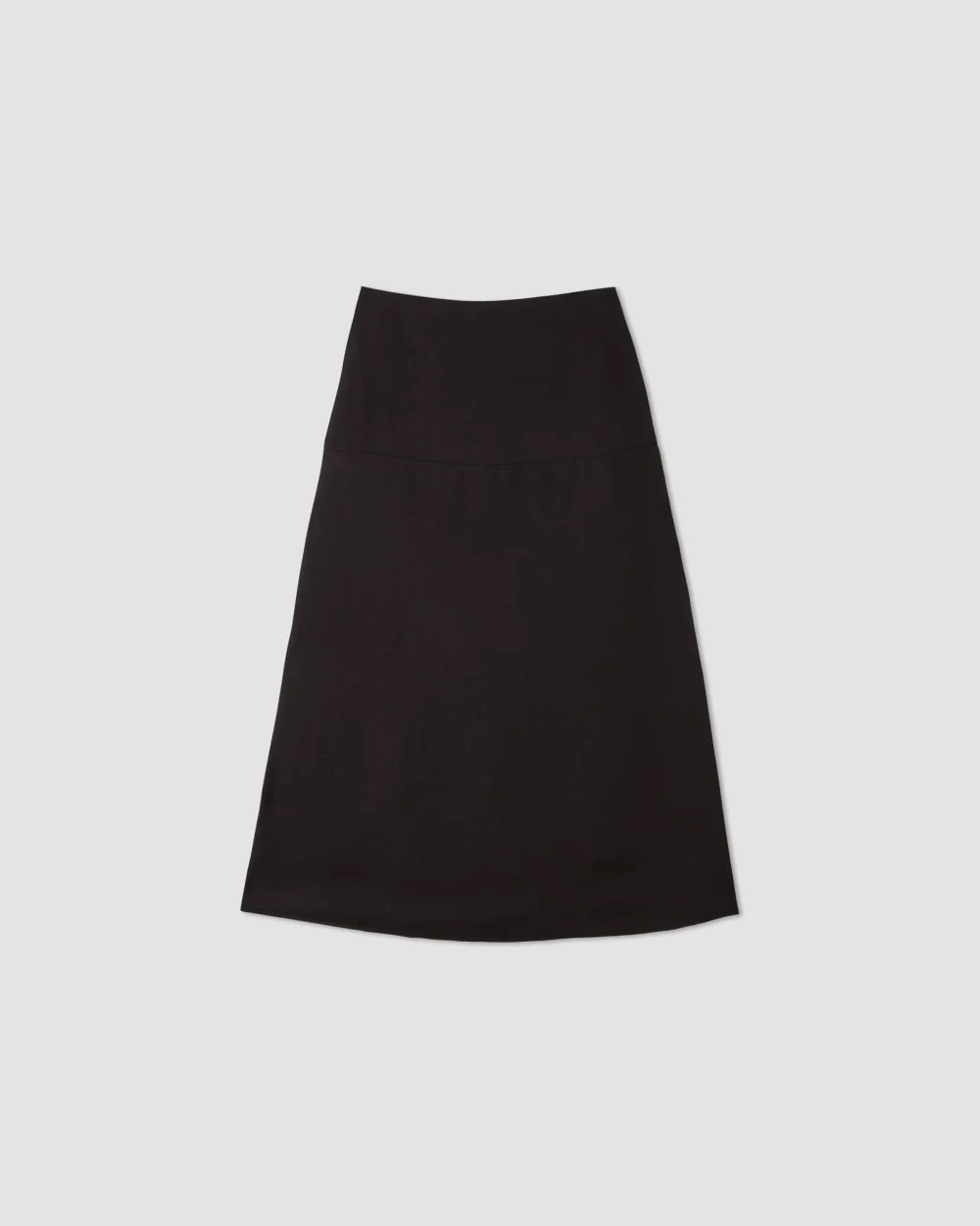 The Hammered Satin Slip Skirt | Black - Image 2