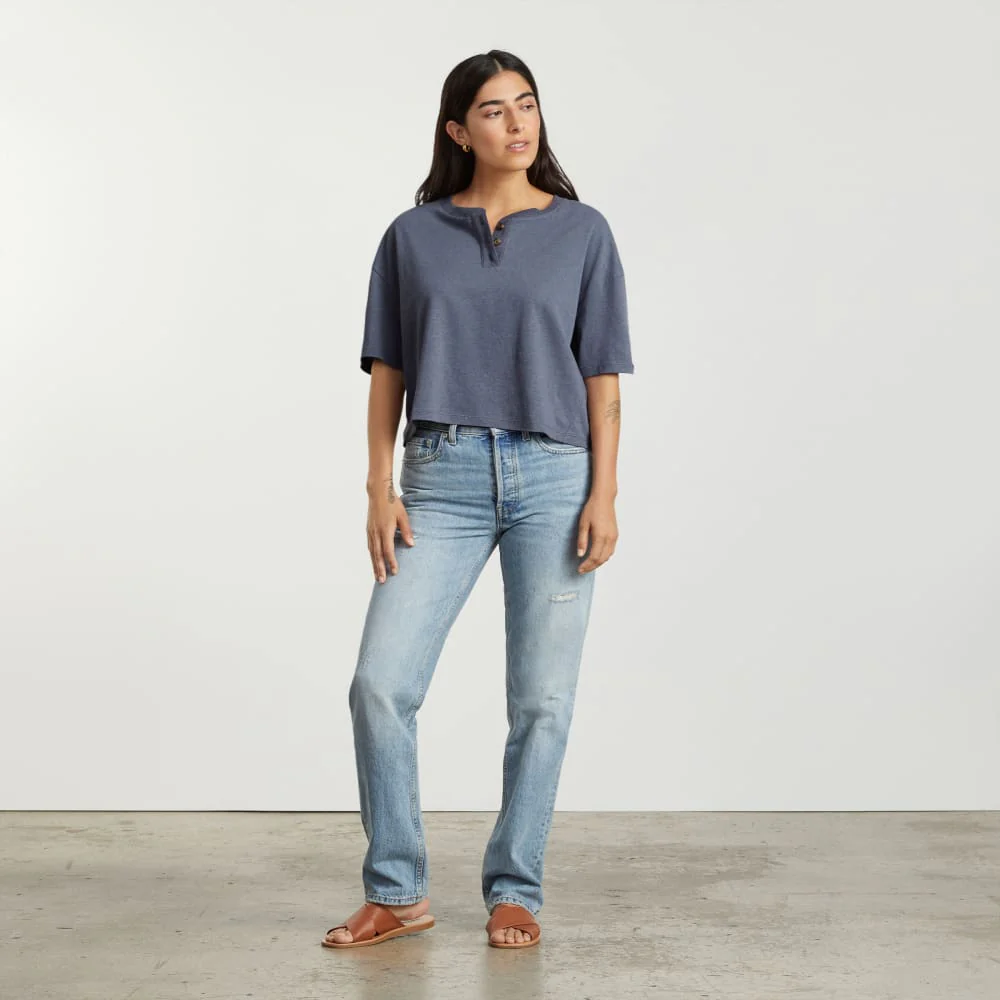 The Vintage Henley Hemp Tee | Atlantic - Image 3