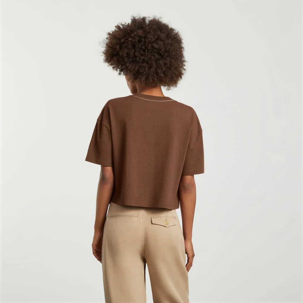 The Vintage Henley Hemp Tee | Espresso - Image 4