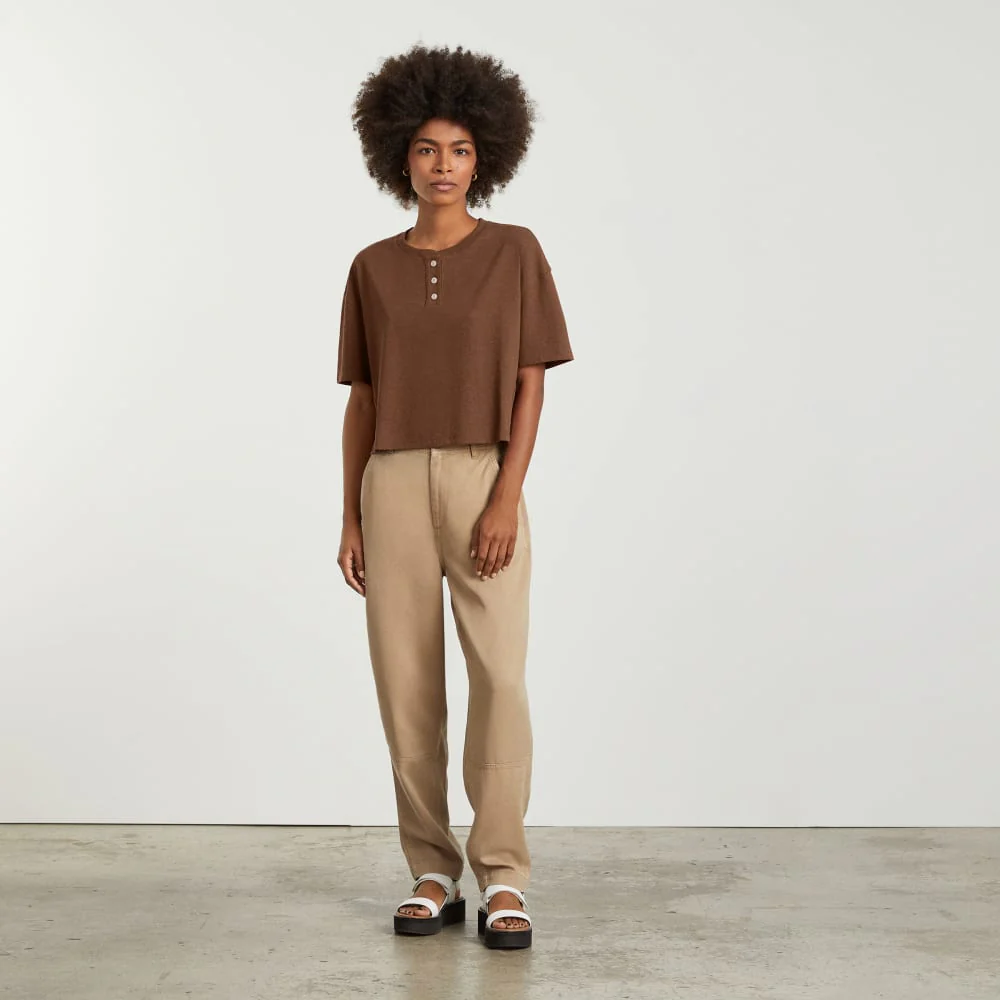 The Vintage Henley Hemp Tee | Espresso - Image 5