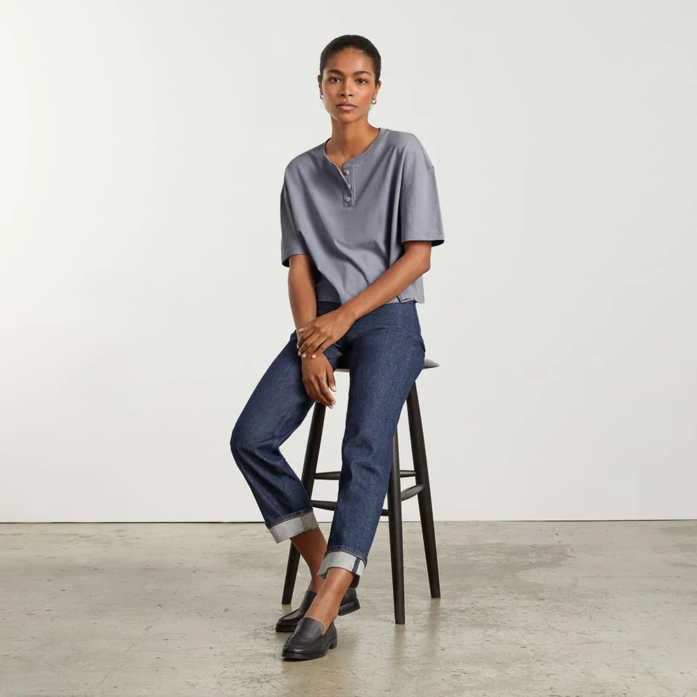 The Vintage Henley Hemp Tee | Lilac Grey - Image 6
