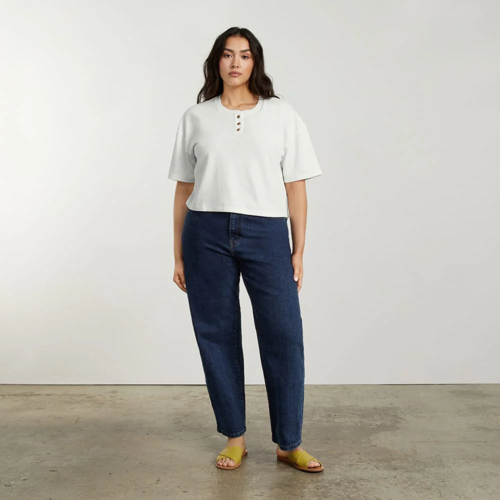 The Vintage Henley Hemp Tee | White - Image 5