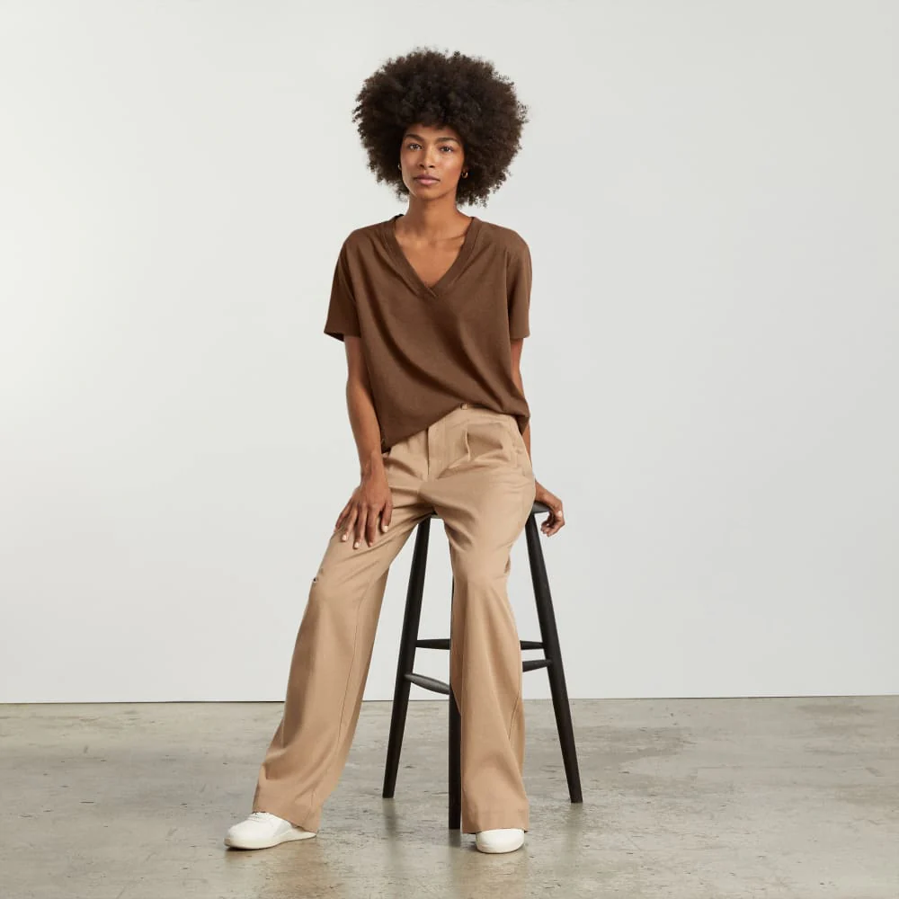The Vintage V-Neck Hemp Tee | Espresso - Image 6