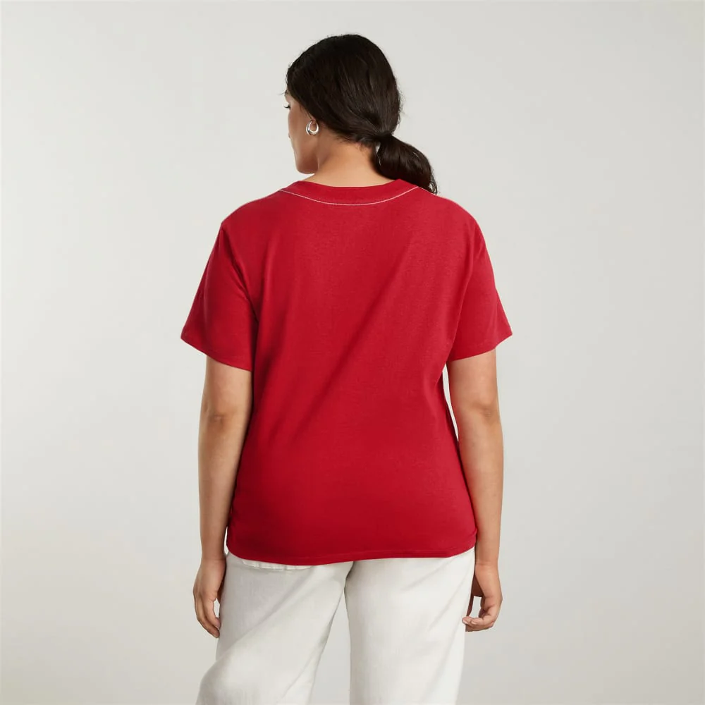 The Vintage V-Neck Hemp Tee | Goji Berry - Image 4