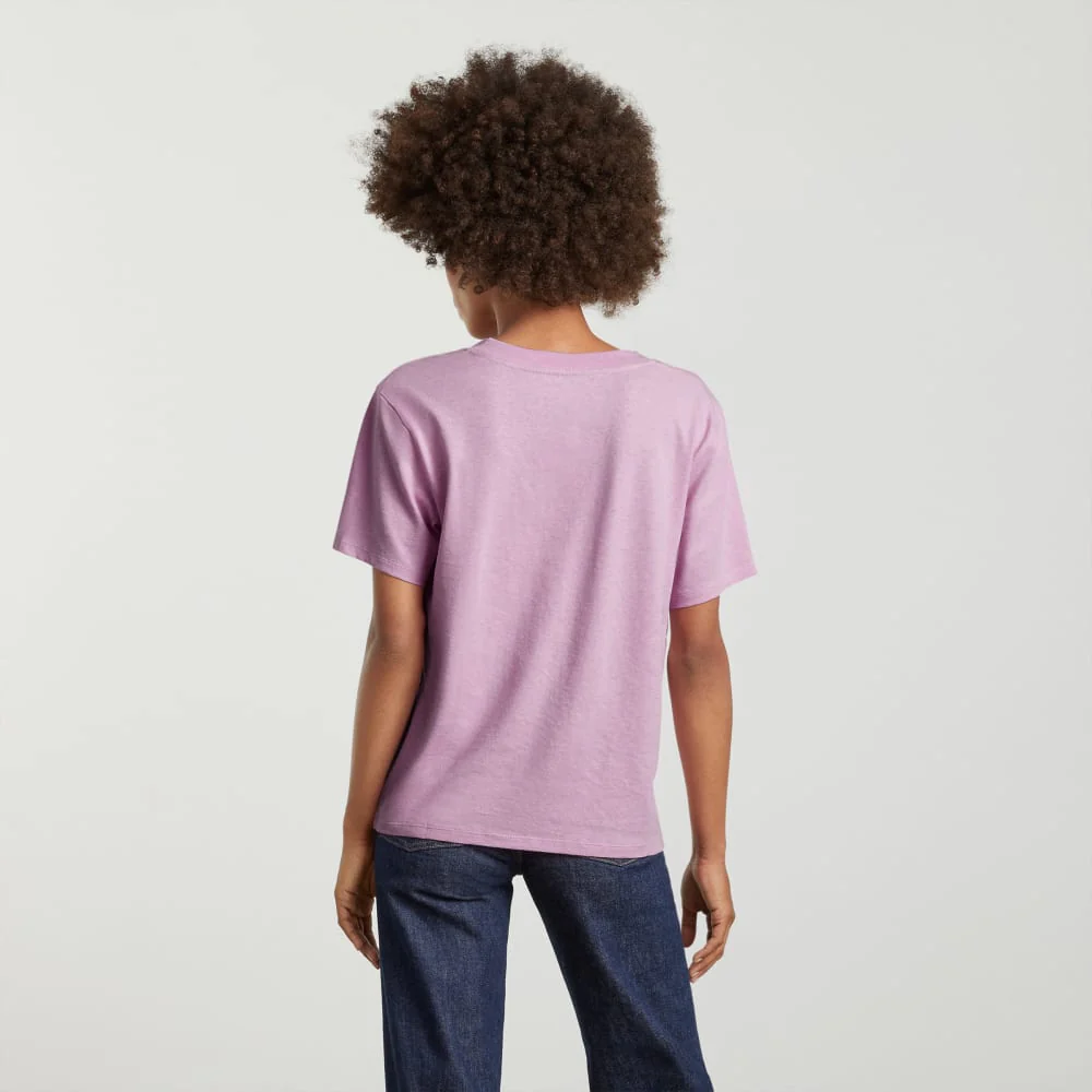 The Vintage V-Neck Hemp Tee | Lilac - Image 3