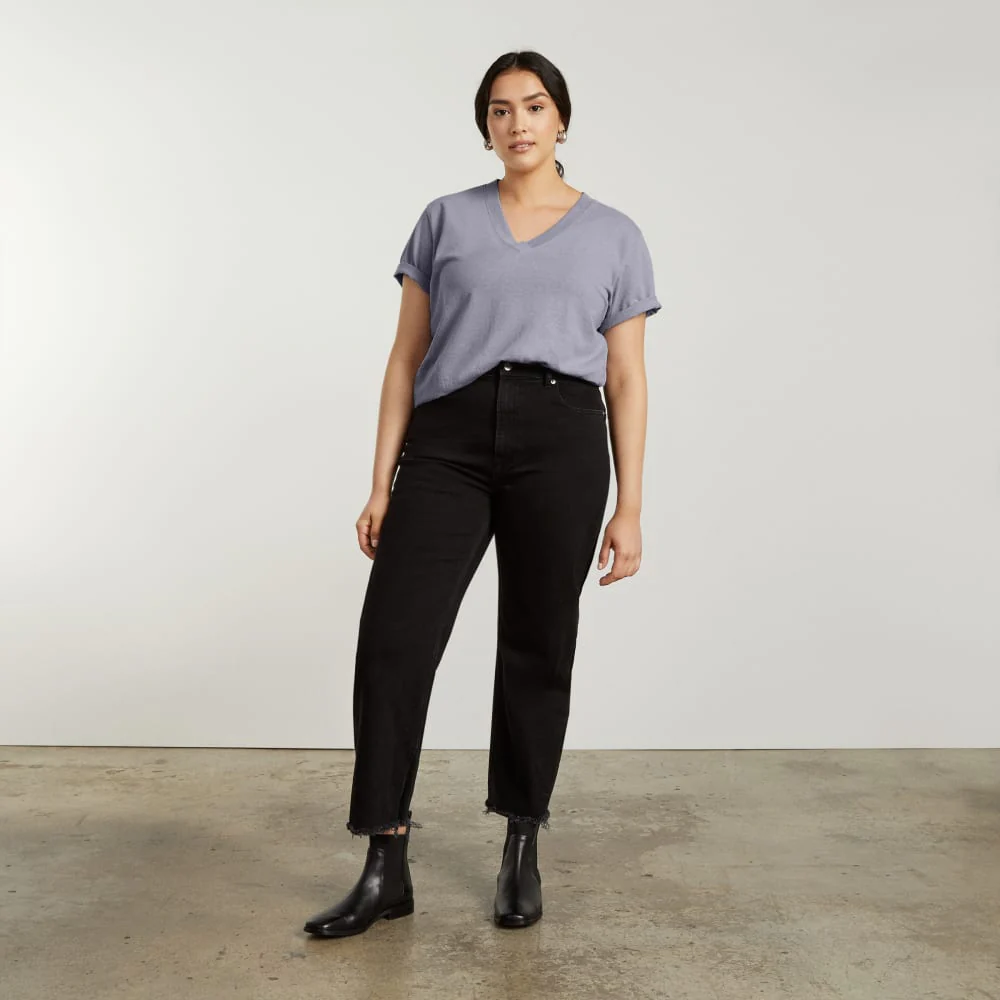The Vintage V-Neck Hemp Tee | Lilac Grey - Image 4