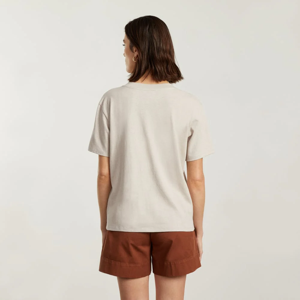 The Vintage V-Neck Hemp Tee | Moonlit Cloud - Image 3