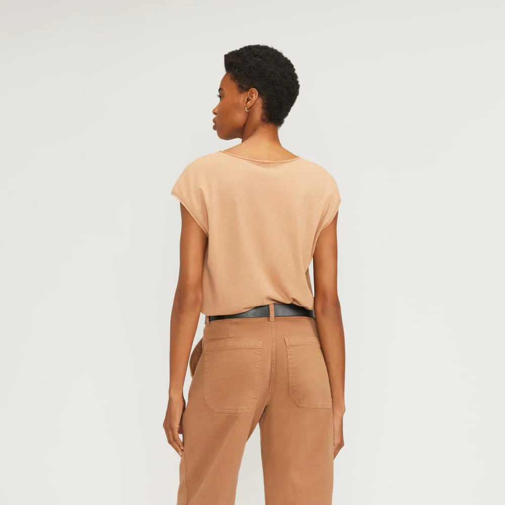 The Hemp Scoop-Neck Muscle Tee | Caramel - Image 3