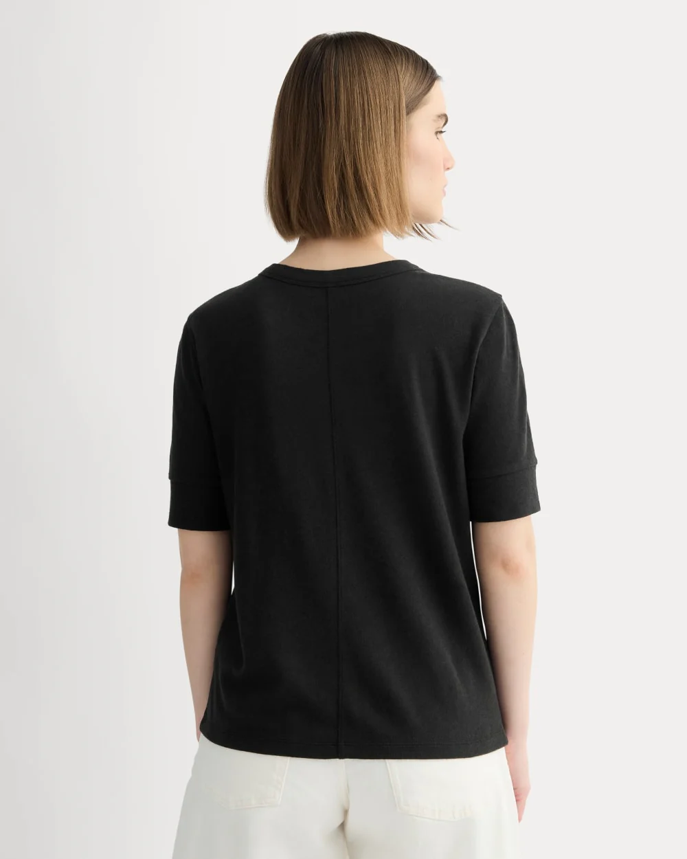 The Henley in Cotton Linen | Black - Image 5