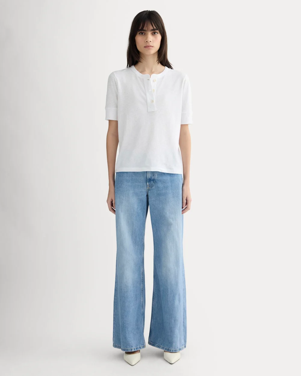 The Henley in Cotton Linen | White - Image 3