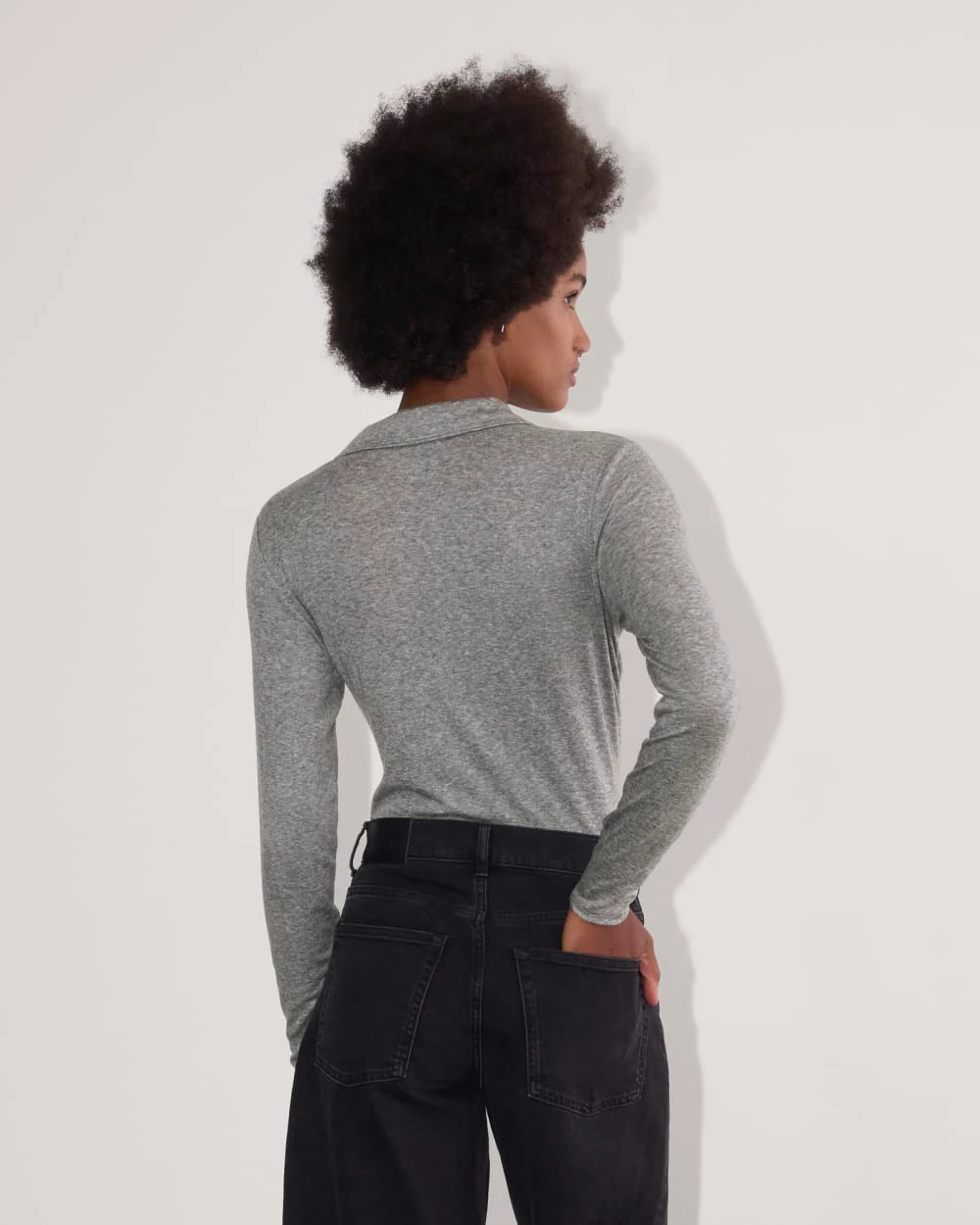 The Henley in Butterluxe | Heather Charcoal - Image 5