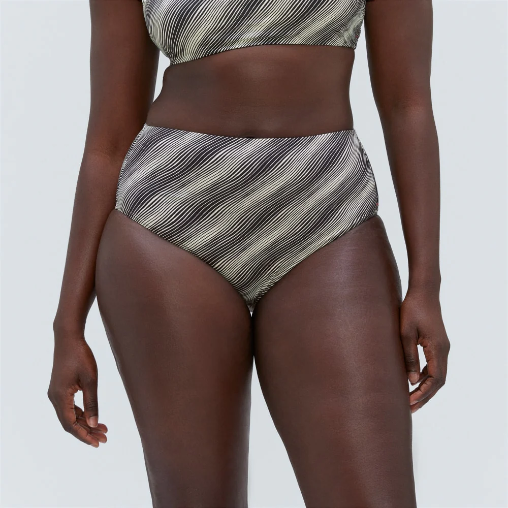 The High-Rise Hipster Bottom |  Black / Canvas - Image 2