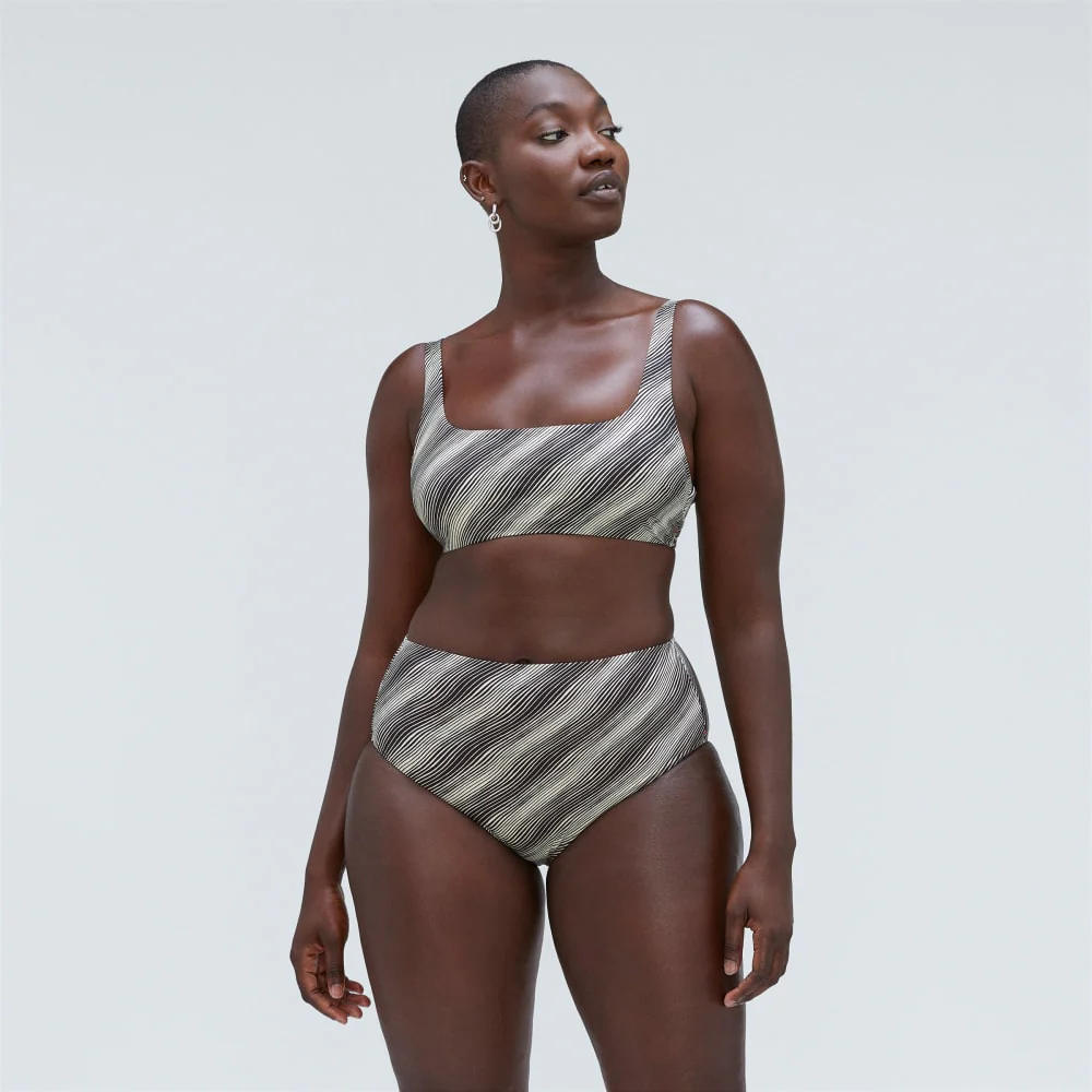 The High-Rise Hipster Bottom |  Black / Canvas - Image 3