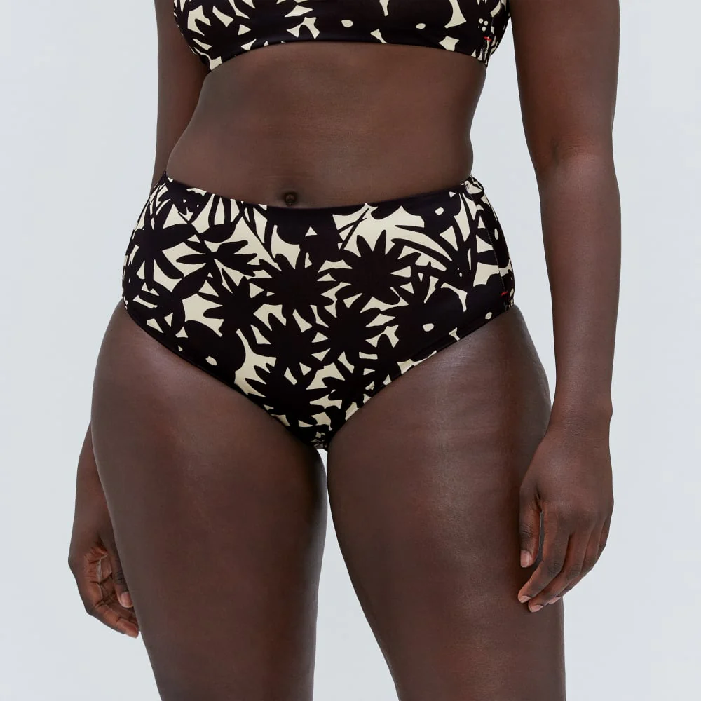 The High-Rise Hipster Bottom | Black / Canvas Floral - Image 2