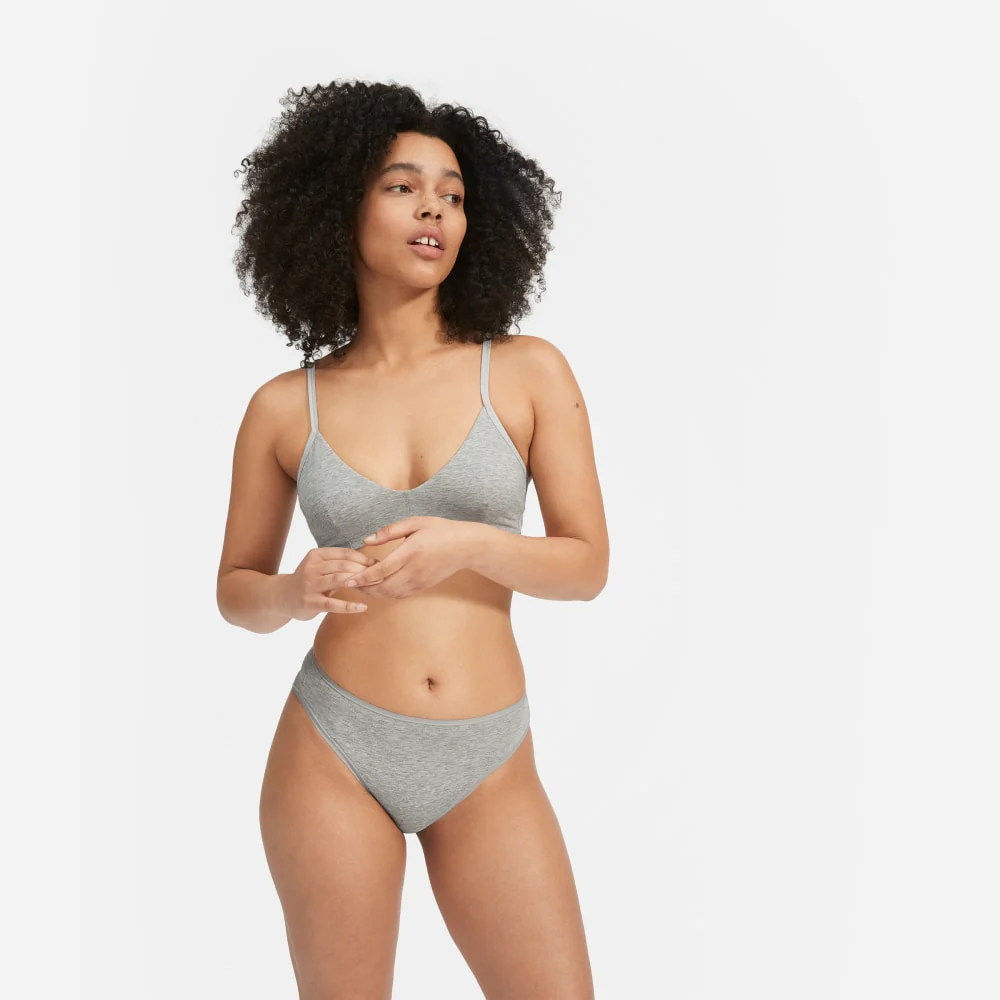 The Cotton High-Rise Bikini |  Heathered Grey - Image 4