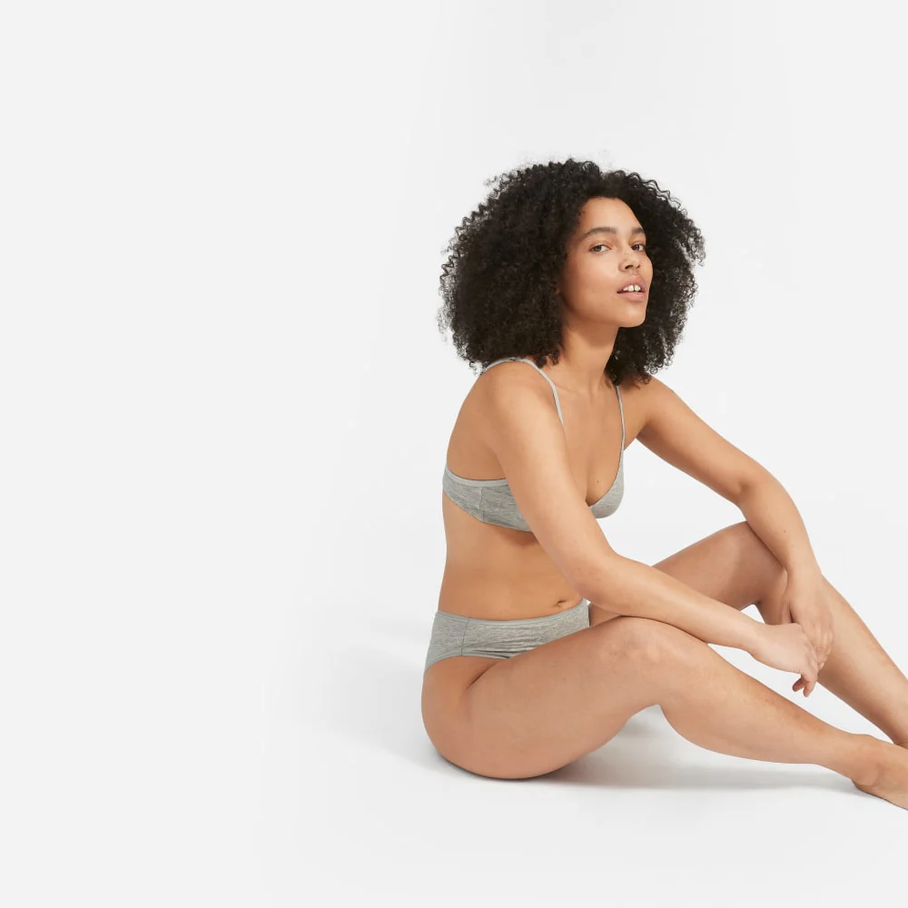 The Cotton High-Rise Bikini |  Heathered Grey - Image 5