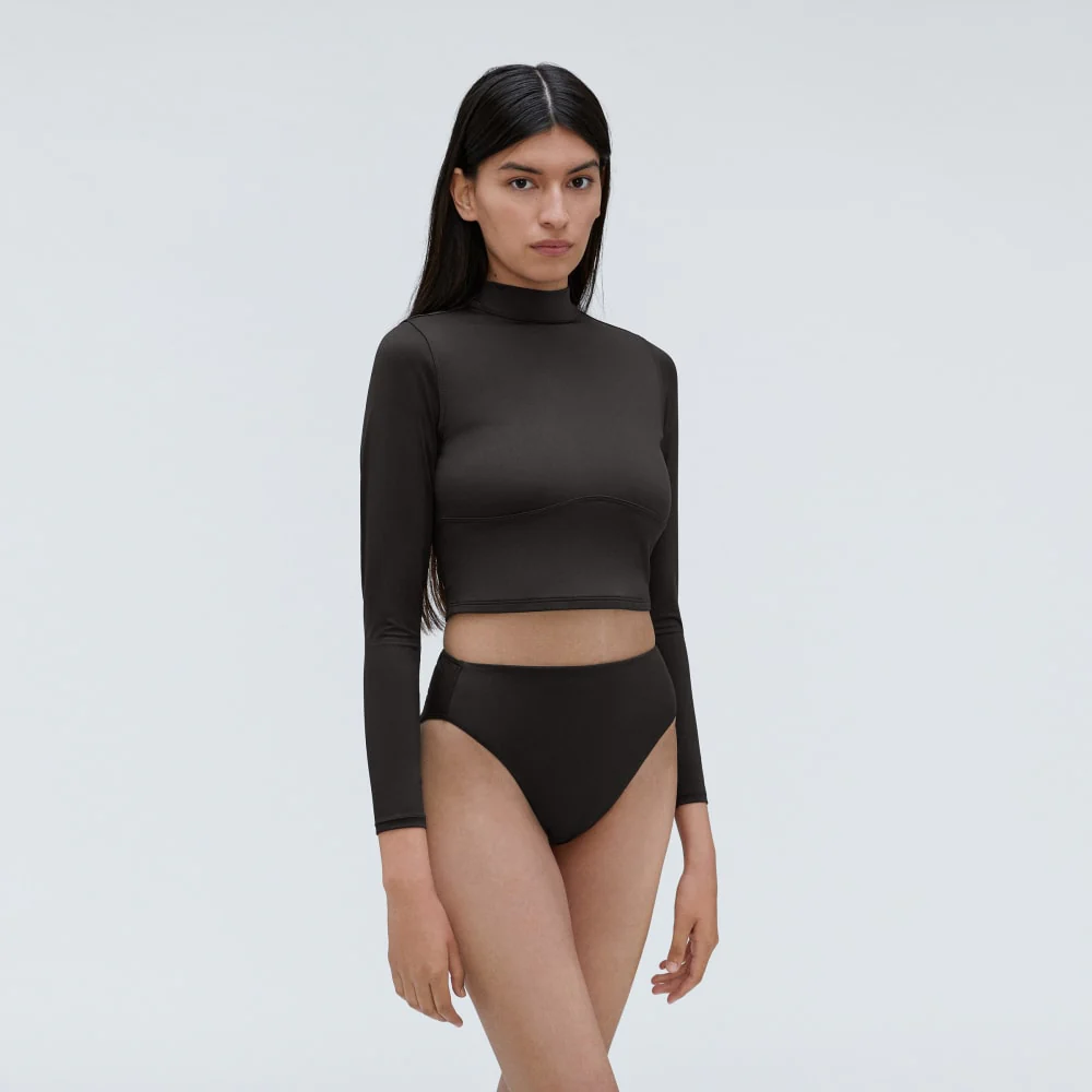 The High-Rise Cheeky Bikini Bottom | Black - Image 3