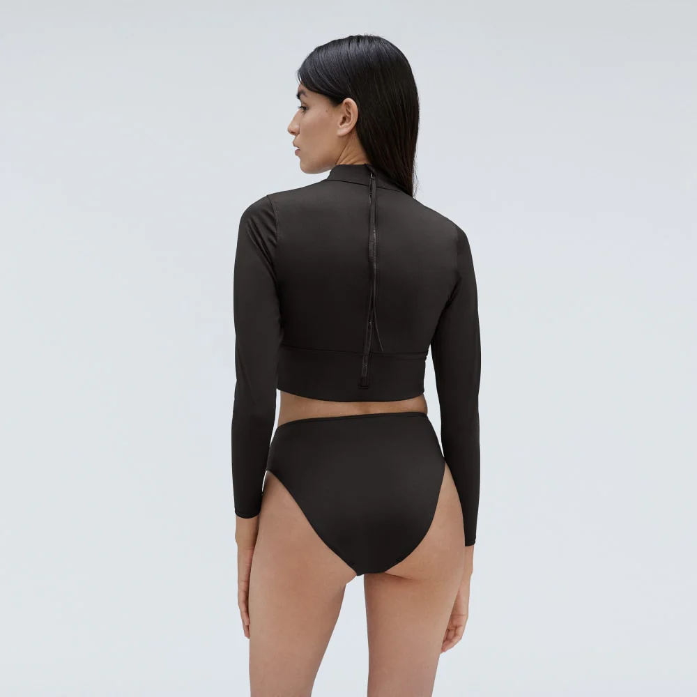 The High-Rise Cheeky Bikini Bottom | Black - Image 4