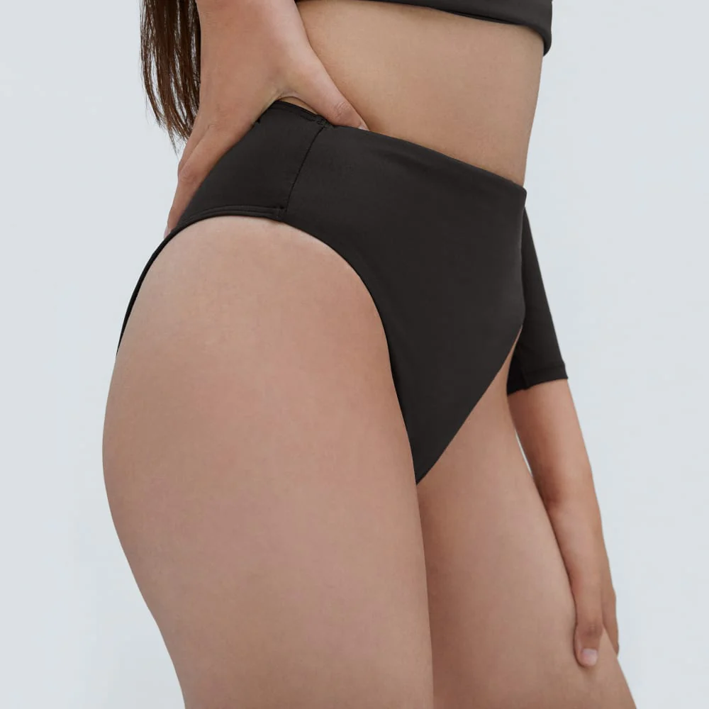 The High-Rise Cheeky Bikini Bottom | Black - Image 5