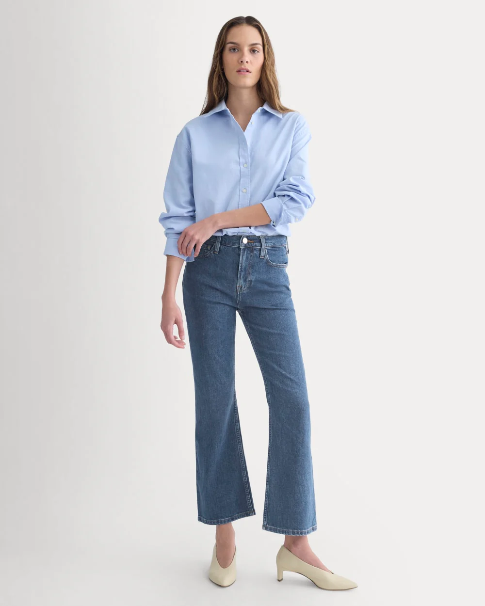 High-Rise Kick Flare Jean | Ocean
