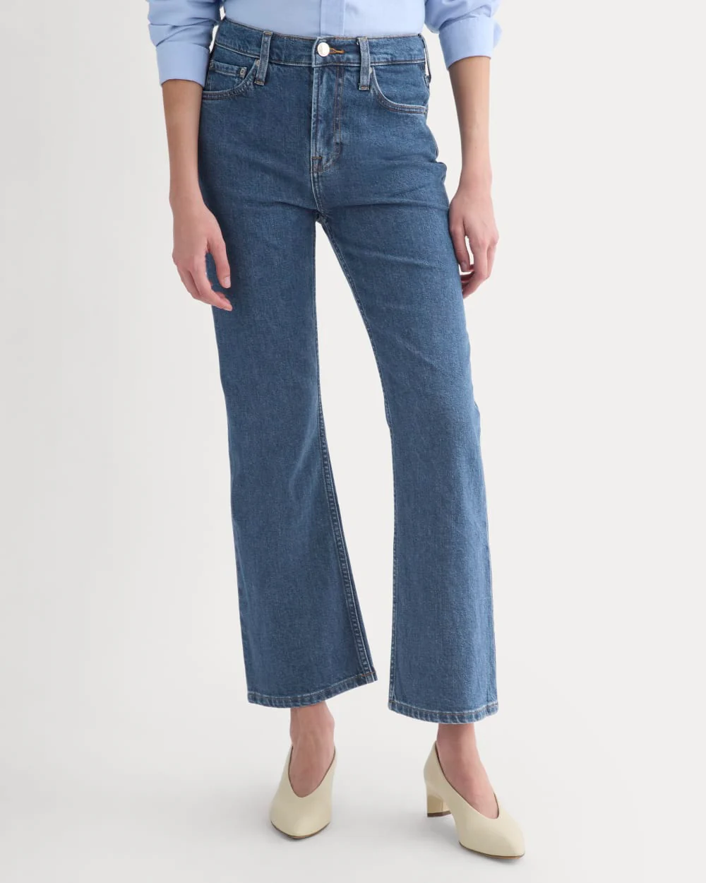 High-Rise Kick Flare Jean | Ocean - Image 4