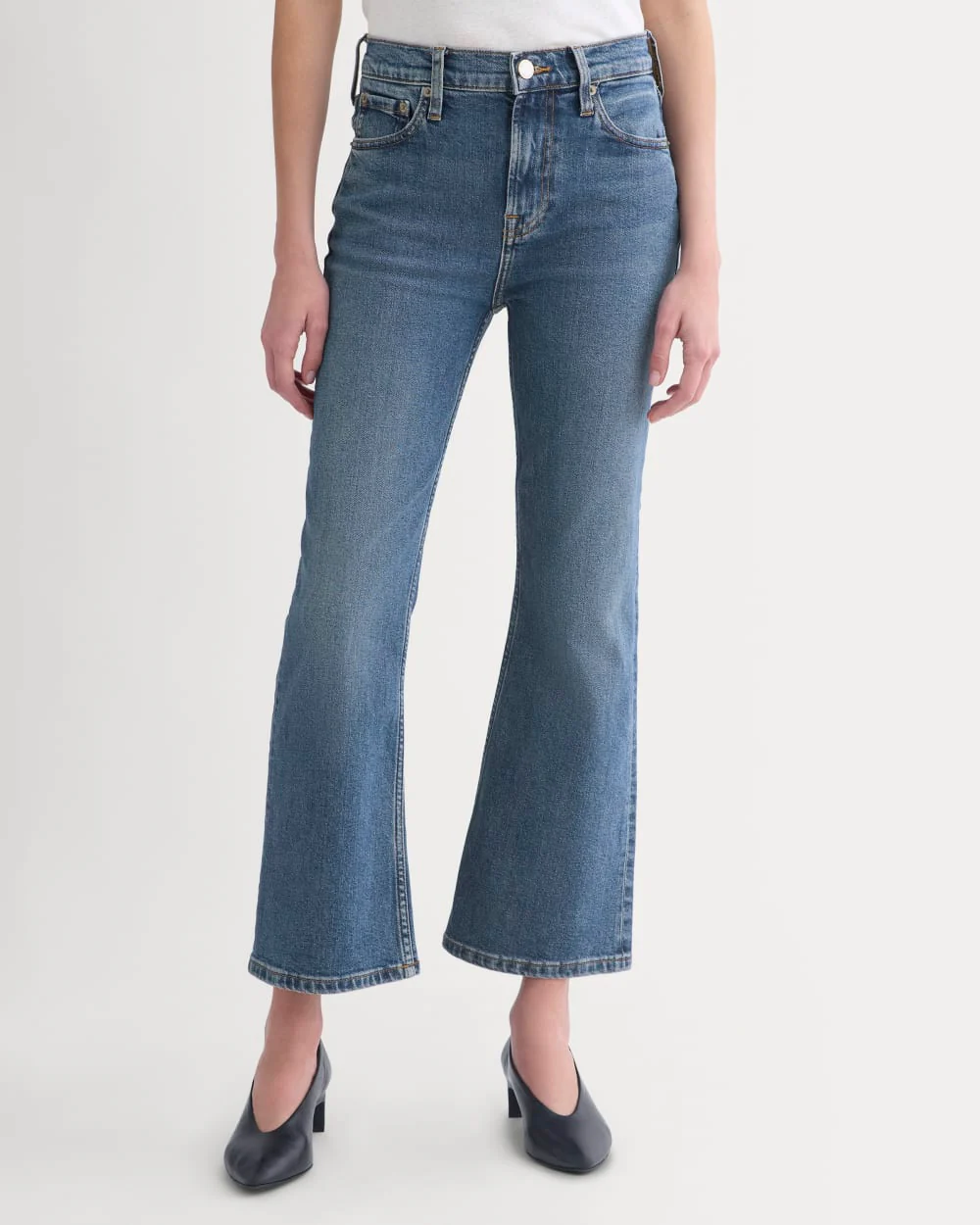 High-Rise Kick Flare Jean | Washed Indigo - Image 4