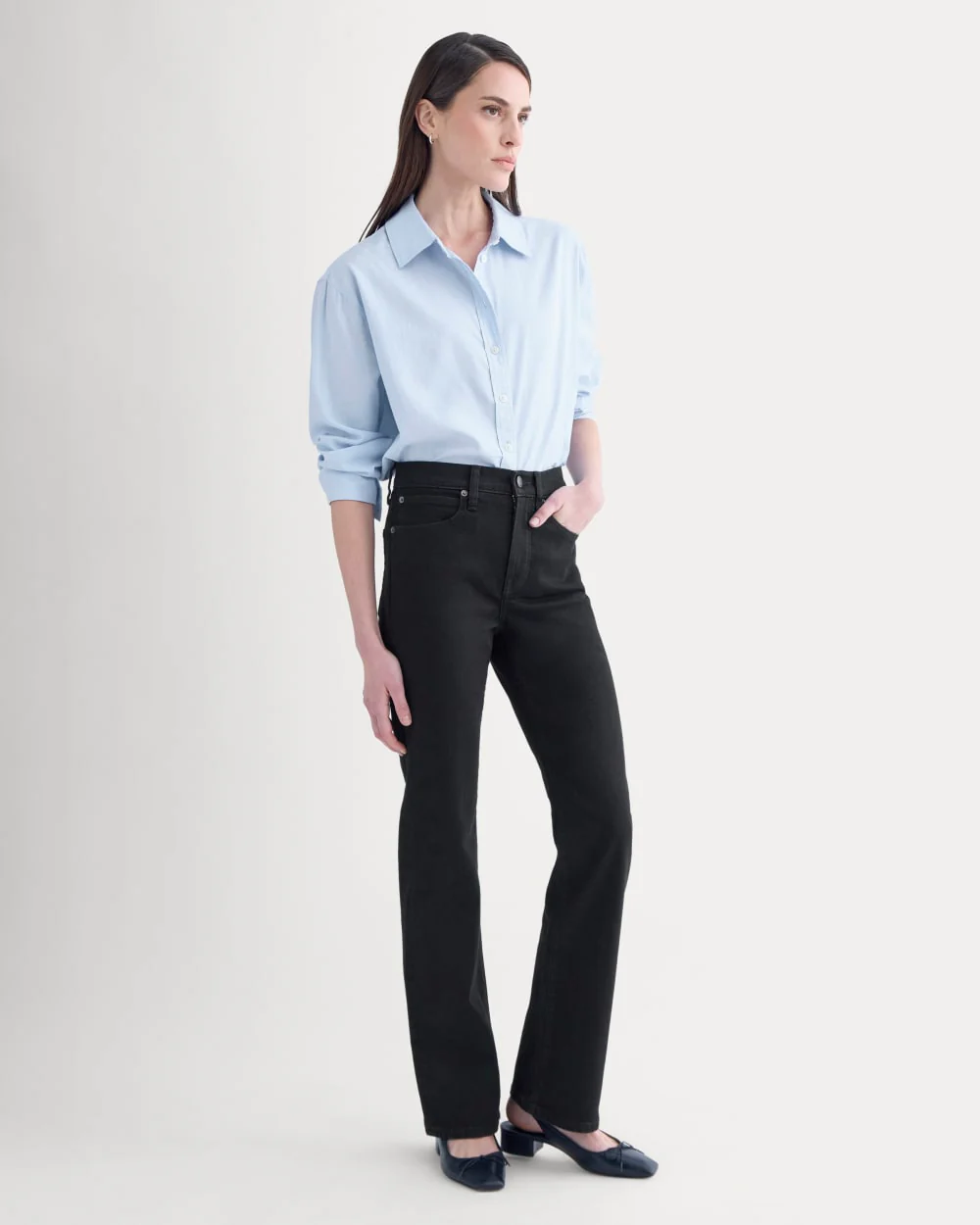 High-Rise Slim Bootcut Jean | Black