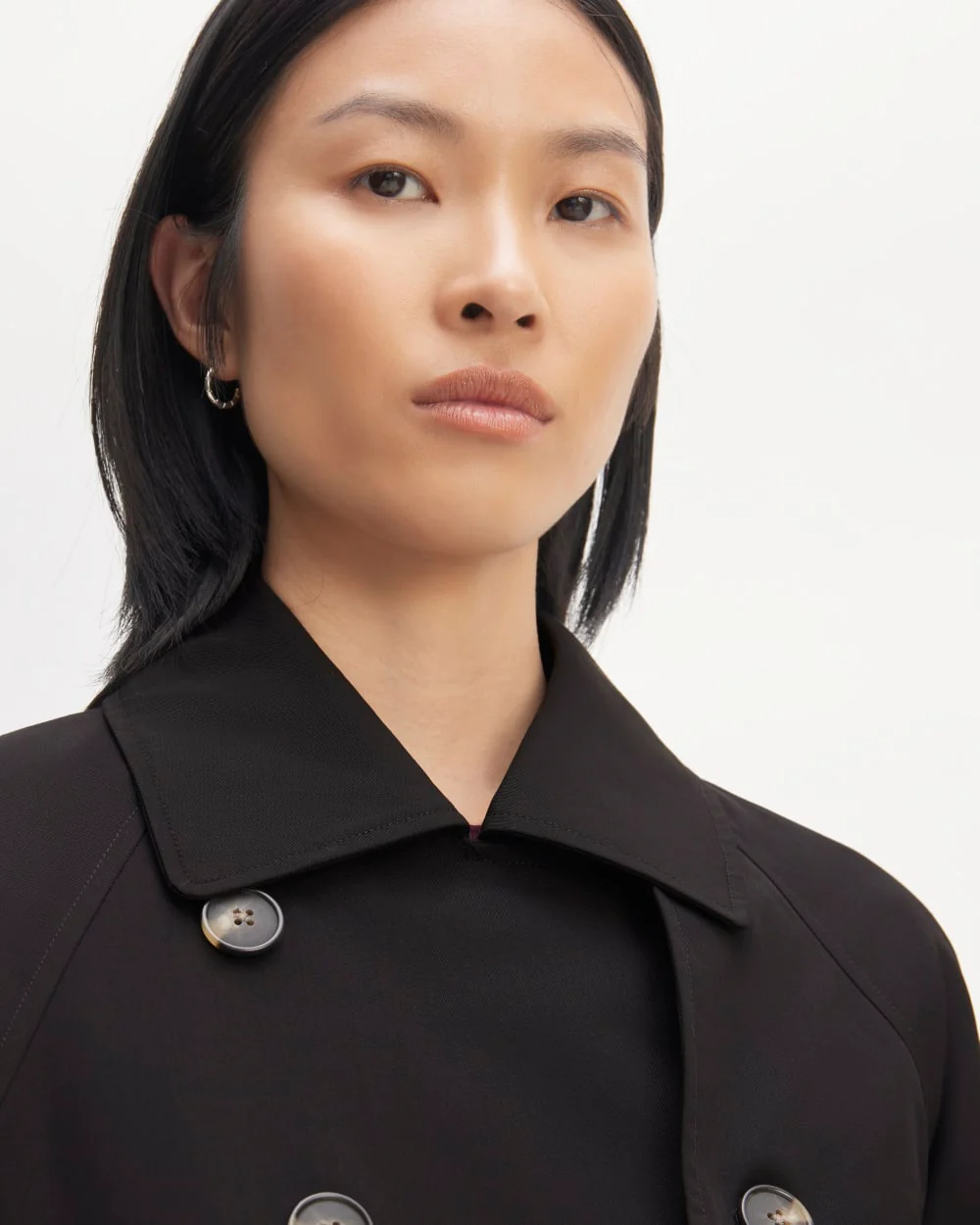 The Italian Wool Modern Trench | Black - Image 3