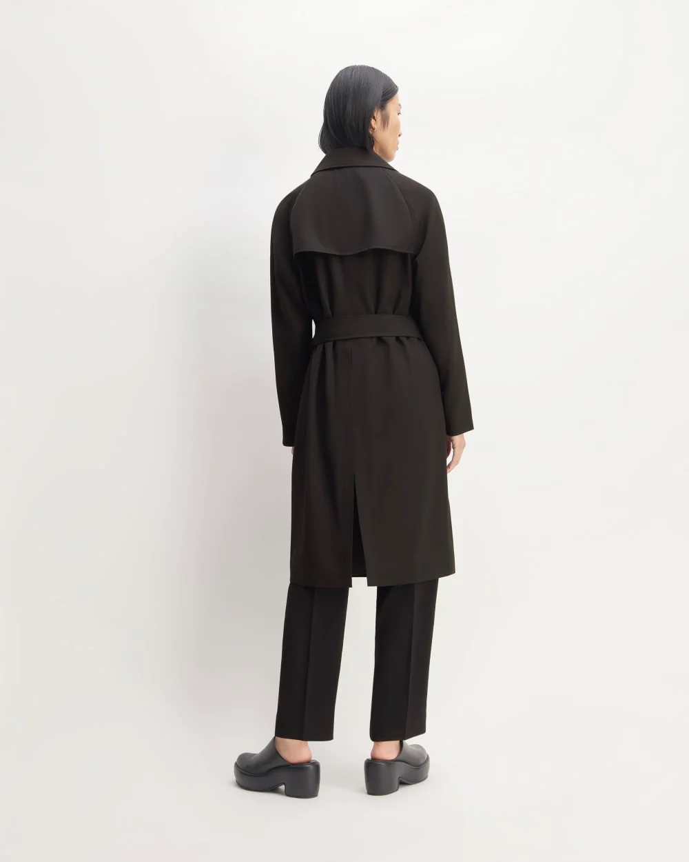 The Italian Wool Modern Trench | Black - Image 6