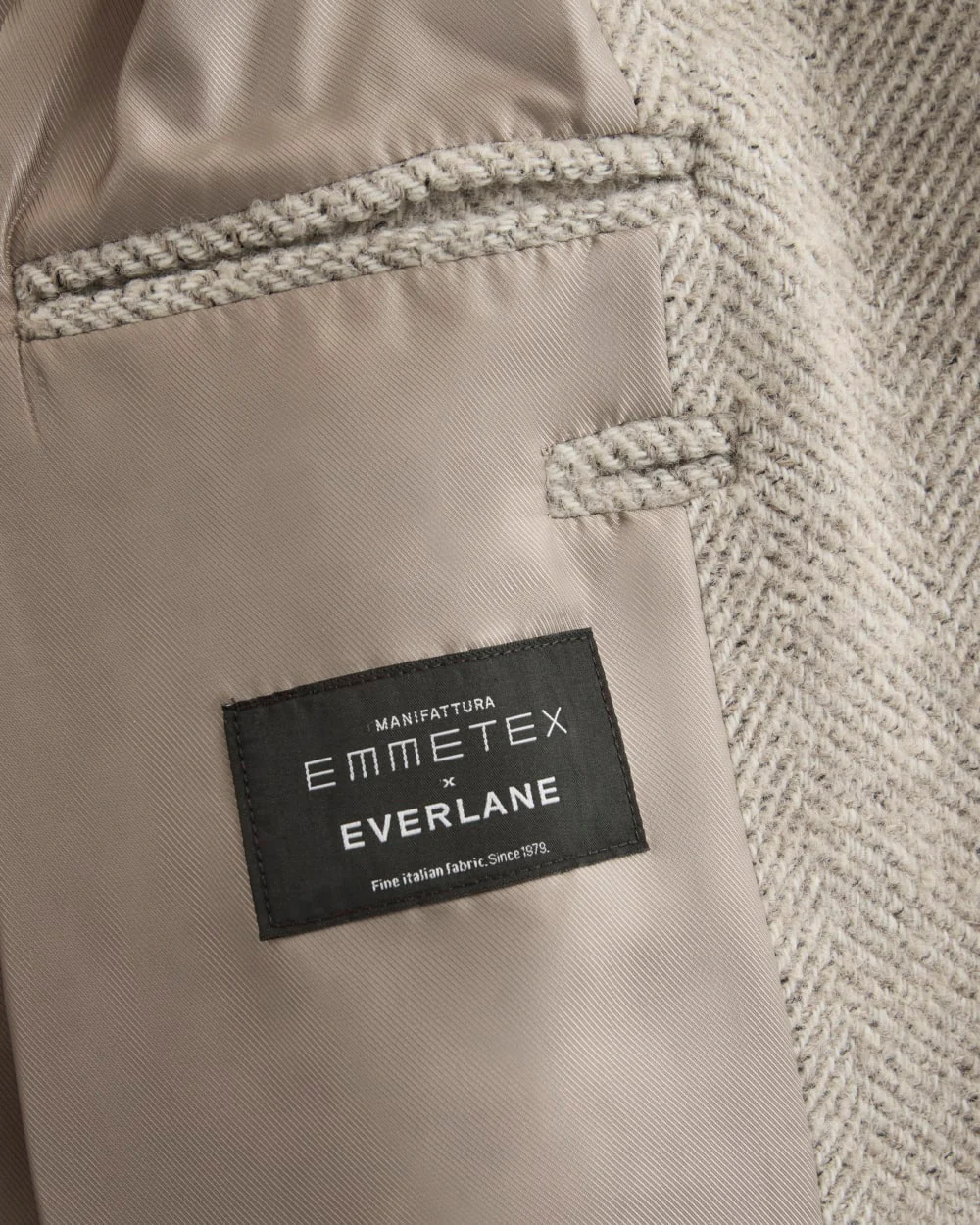 Italian Belted Overcoat | Taupe Herringbone - Image 5