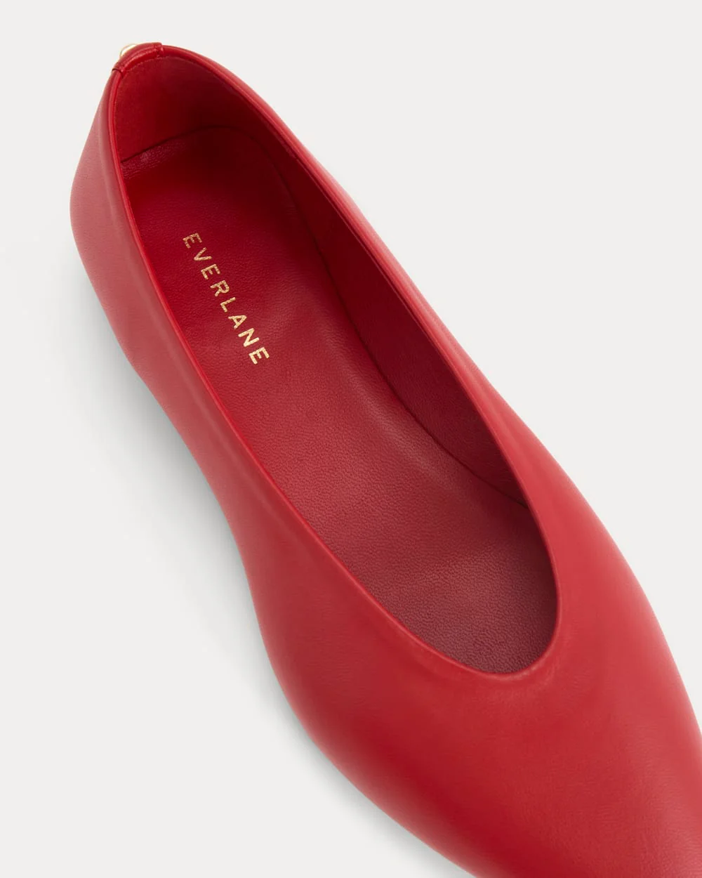 Made in Italy Almond-Toe Flat | Rosa Red - Image 2