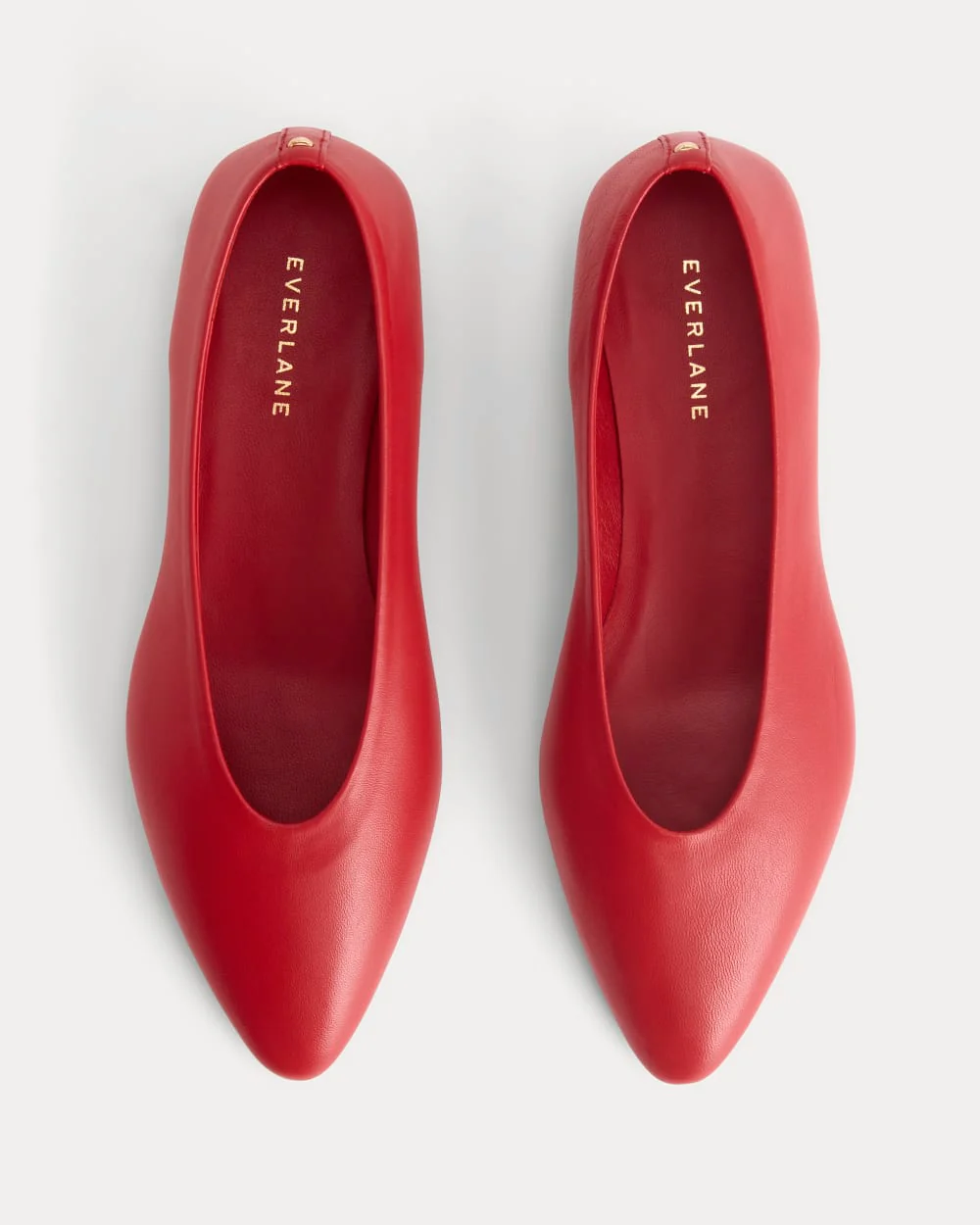 Made in Italy Almond-Toe Flat | Rosa Red - Image 4