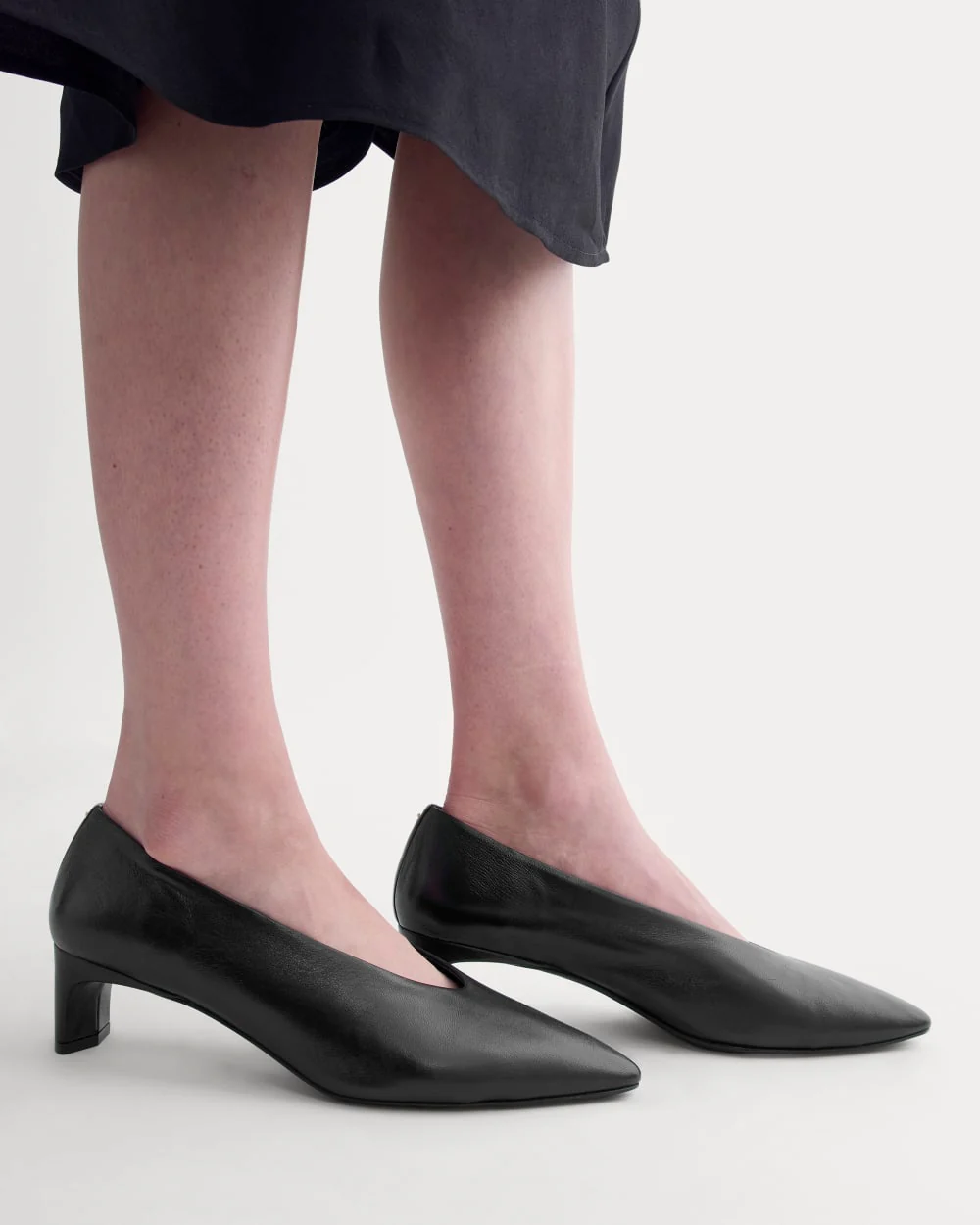 Made in Italy Almond-Toe Pump | Black Leather - Image 8