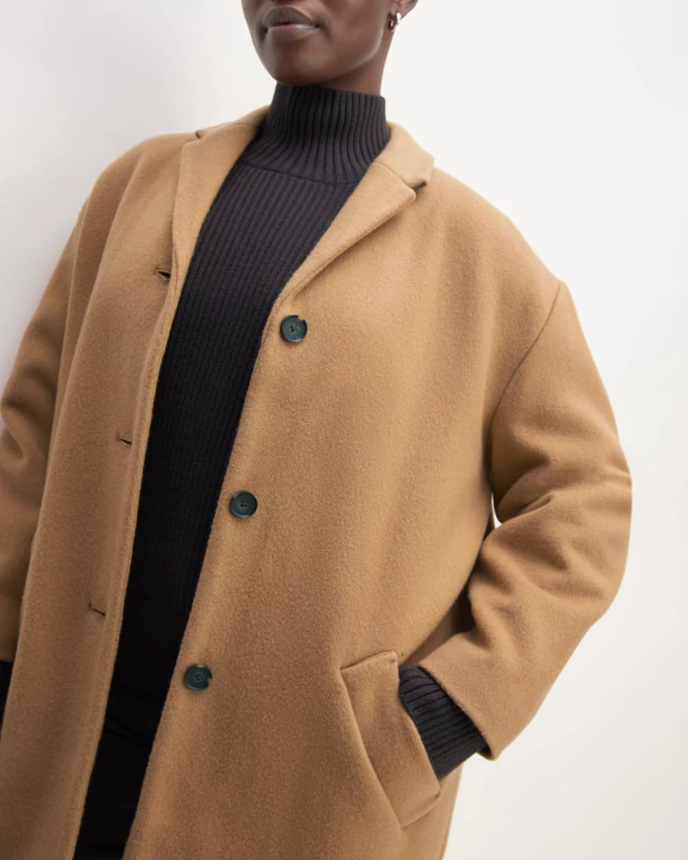 The Italian ReWool® Cocoon Coat | Camel - Image 4