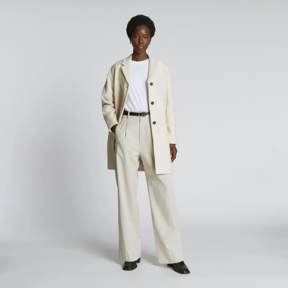 The Italian ReWool® Cocoon Coat | Cream - Image 8