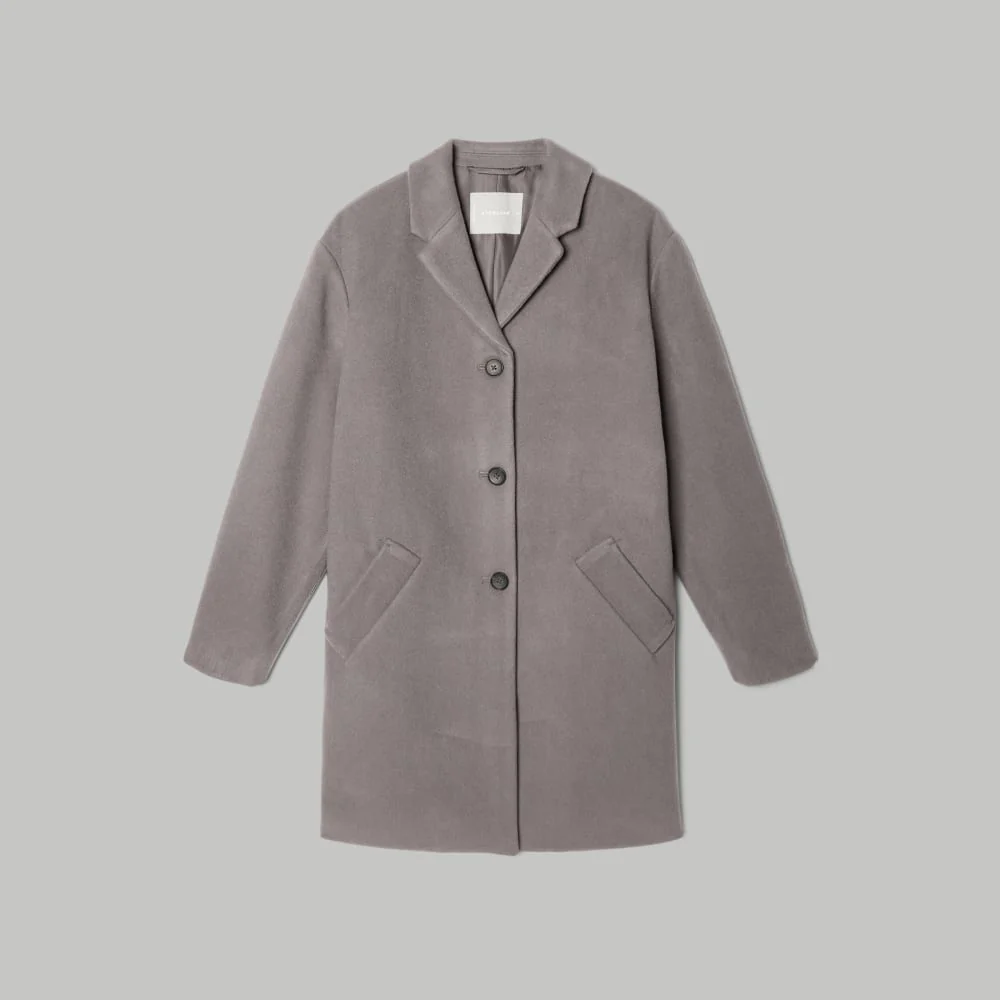 The Italian ReWool® Cocoon Coat | Taupe Grey - Image 2